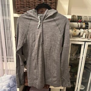 Gray Women s Sweater with Hood